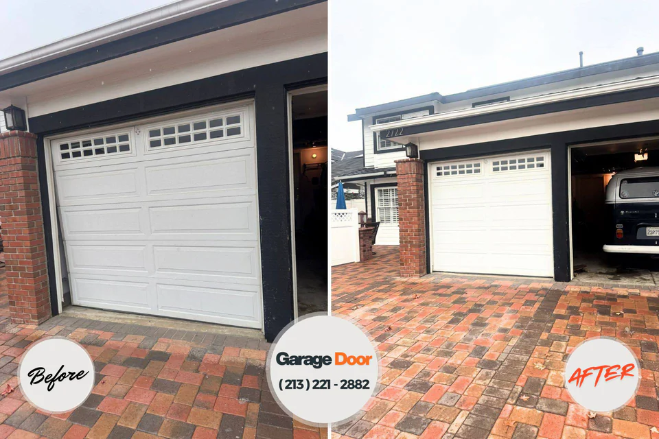 Before and after: garage door repair Piedmont, AL